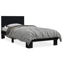 Cadre de lit sans matelas noir 100x200 cm 