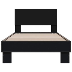 Cadre de lit sans matelas noir 100x200 cm 