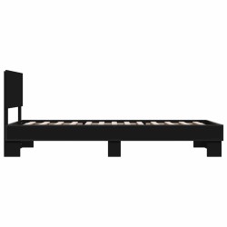 Cadre de lit sans matelas noir 100x200 cm 