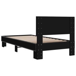 Cadre de lit sans matelas noir 100x200 cm 