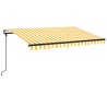 Auvent rétractable automatique 350x250 cm Jaune et blanc 