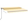 Auvent rétractable automatique 350x250 cm Jaune et blanc 