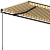 Auvent rétractable automatique 350x250 cm Jaune et blanc 