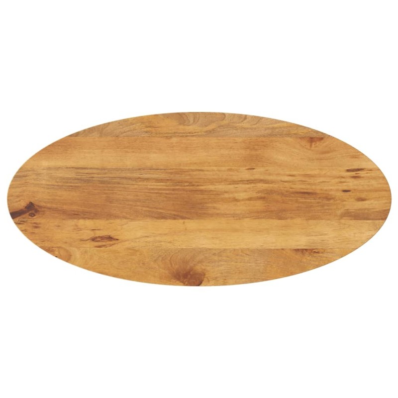 Dessus de table 110x50x2,5 cm ovale bois massif de manguier 