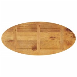 Dessus de table 110x50x2,5 cm ovale bois massif de manguier 