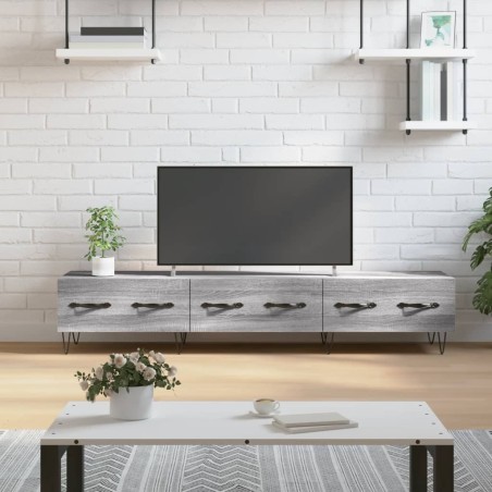 Meuble TV sonoma gris 150x36x30 cm bois d'ingénierie 