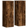 Supports pour plantes 2 pcs chêne fumé bois d'ingénierie 