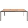 Table de jardin Gris 200x200x74 cm Résine tressée et acacia 