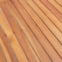 Table de jardin Gris 200x200x74 cm Résine tressée et acacia 