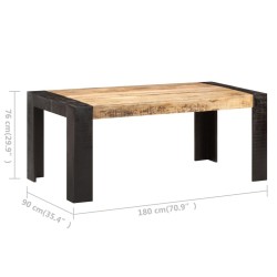 Table de salle à manger 180x90x76 cm Bois de manguier massif 