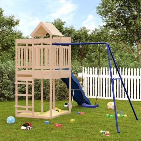 Aire de jeux d'extérieur bois de pin massif 
