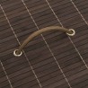 Panier à linge rond en bambou Marron foncé 