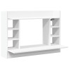Bureau mural blanc 105x48x75 cm bois d'ingénierie 