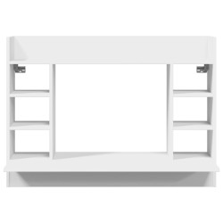 Bureau mural blanc 105x48x75 cm bois d'ingénierie 