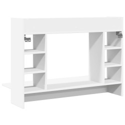 Bureau mural blanc 105x48x75 cm bois d'ingénierie 