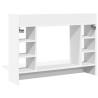Bureau mural blanc 105x48x75 cm bois d'ingénierie 