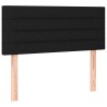 Sommier à lattes de lit et matelas Noir 80x200 cm Tissu 