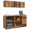 Armoires de garage 6 pcs vieux bois bois d'ingénierie 