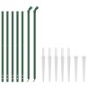 Clôture en treillis métallique et piquet d'ancrage vert 1x10m 