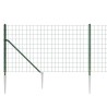 Clôture en treillis métallique et piquet d'ancrage vert 1x10m 