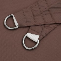 Voile de parasol tissu oxford triangulaire 3x3x3 m marron 