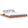 Cadre de lit sans matelas cire marron 160x200cm bois pin massif 