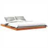 Cadre de lit sans matelas cire marron 160x200cm bois pin massif 