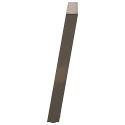 Pieds de table à manger en forme de U, 2 pièces, acier naturel, 100 x (72-73) cm 