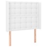 Tête de lit avec oreilles Blanc 93x16x118/128 cm Similicuir 