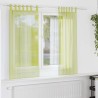 Rideaux en voile avec passants 2 pcs vert pomme 