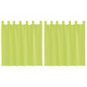 Rideaux en voile avec passants 2 pcs vert pomme 