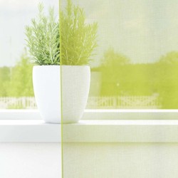 Rideaux en voile avec passants 2 pcs vert pomme 