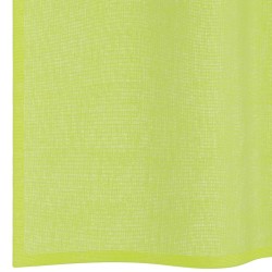 Rideaux en voile avec passants 2 pcs vert pomme 