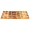 Dessus de table rectangulaire bois massif de manguier brut 