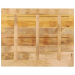 Dessus de table rectangulaire bois massif de manguier brut 