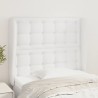Tête de lit avec oreilles Blanc 93x23x118/128 cm Similicuir 