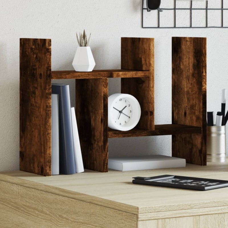 Organisateur de bureau chêne fumé 34,5x15,5x35,5 cm 