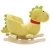 Dragon à bascule avec dossier Peluche 60x32x53 cm Vert citron 