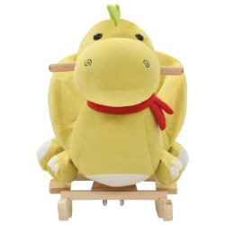 Dragon à bascule avec dossier Peluche 60x32x53 cm Vert citron 