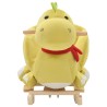 Dragon à bascule avec dossier Peluche 60x32x53 cm Vert citron 