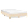 Cadre de lit sans matelas crème 120x190 cm tissu 