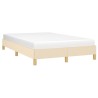 Cadre de lit sans matelas crème 120x190 cm tissu 