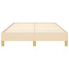 Cadre de lit sans matelas crème 120x190 cm tissu 