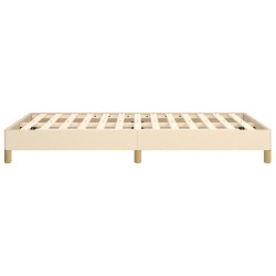 Cadre de lit sans matelas crème 120x190 cm tissu 