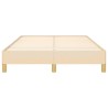 Cadre de lit sans matelas crème 120x190 cm tissu 