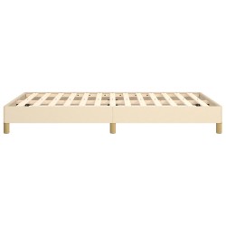 Cadre de lit sans matelas crème 120x190 cm tissu 