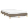 Cadre de lit sans matelas taupe 120x190 cm tissu 