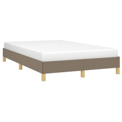 Cadre de lit sans matelas taupe 120x190 cm tissu 