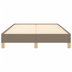 Cadre de lit sans matelas taupe 120x190 cm tissu 