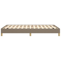 Cadre de lit sans matelas taupe 120x190 cm tissu 